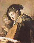 Frans Hals Two Singing Boys (mk08) oil painting on canvas